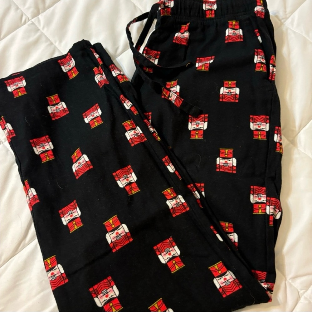 Mens Old Navy Nutcracker Christmas Holiday Flannel Pajamas PJ Lounge Pants S🖤❤️